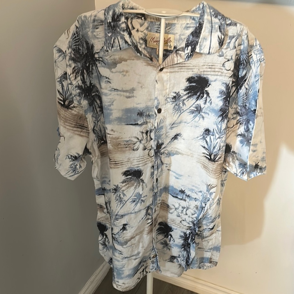 Margaritaville Cream  Button Down Shirt size 2XL